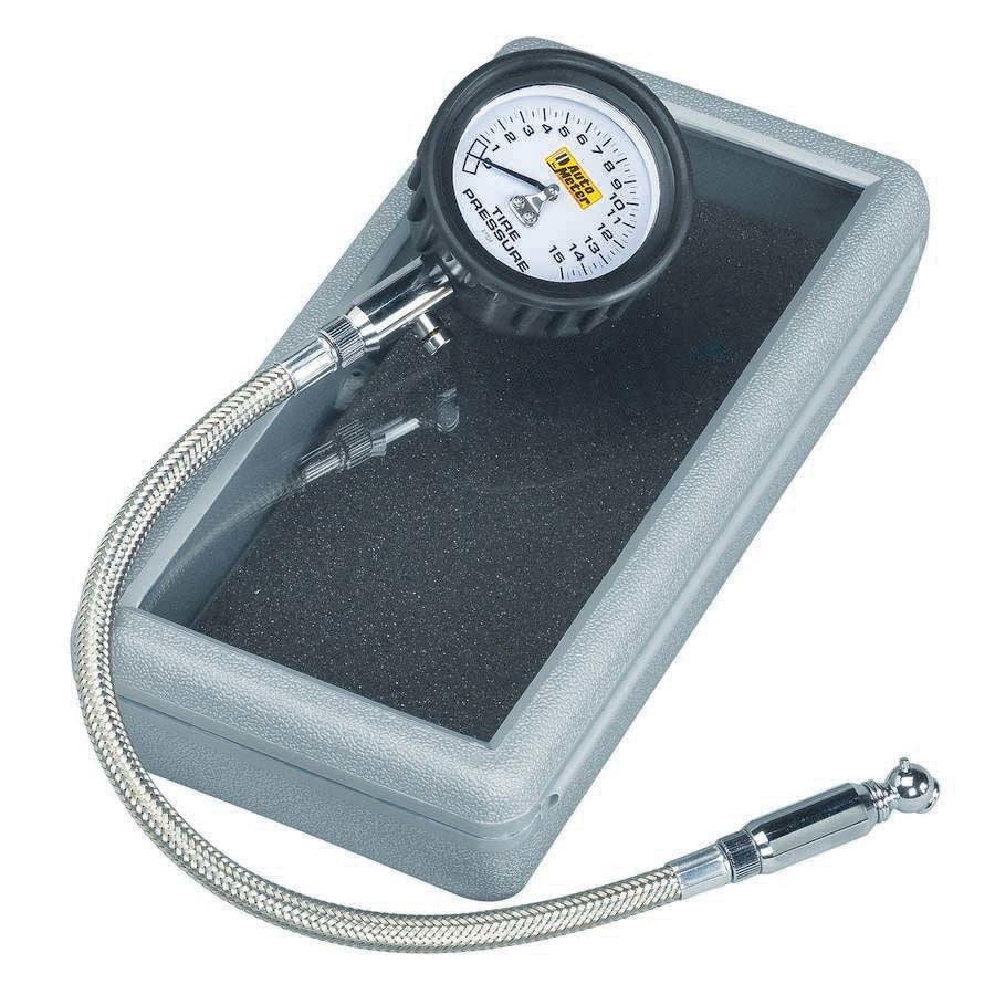 Tire Pressure Gauge 0-15 PSI Analog w/Bleed Valve