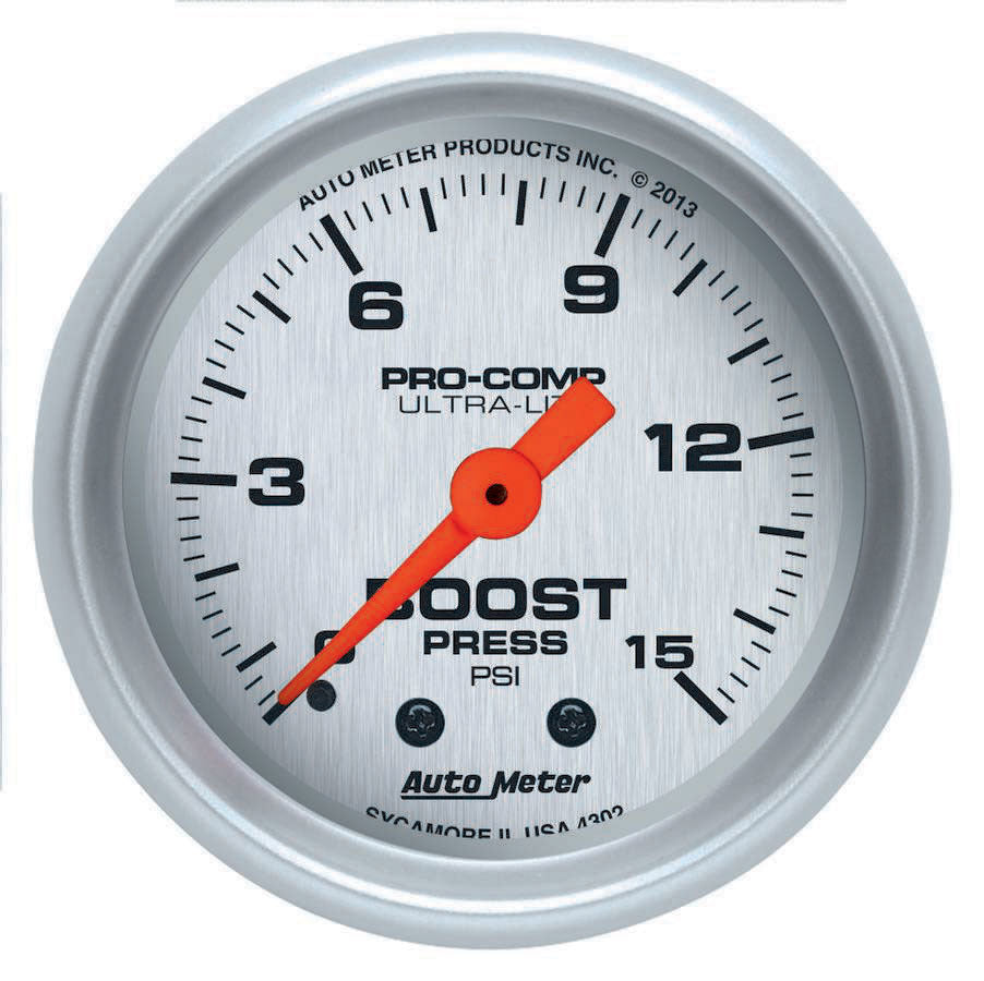 2-1/16 U/L Boost Gauge 0-15psi