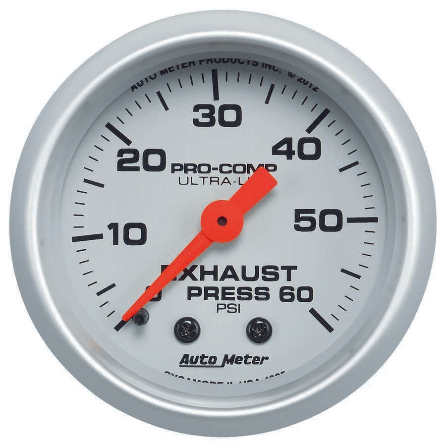 Exhaust Pressure Gauge 0-60psi Ultra-Lite