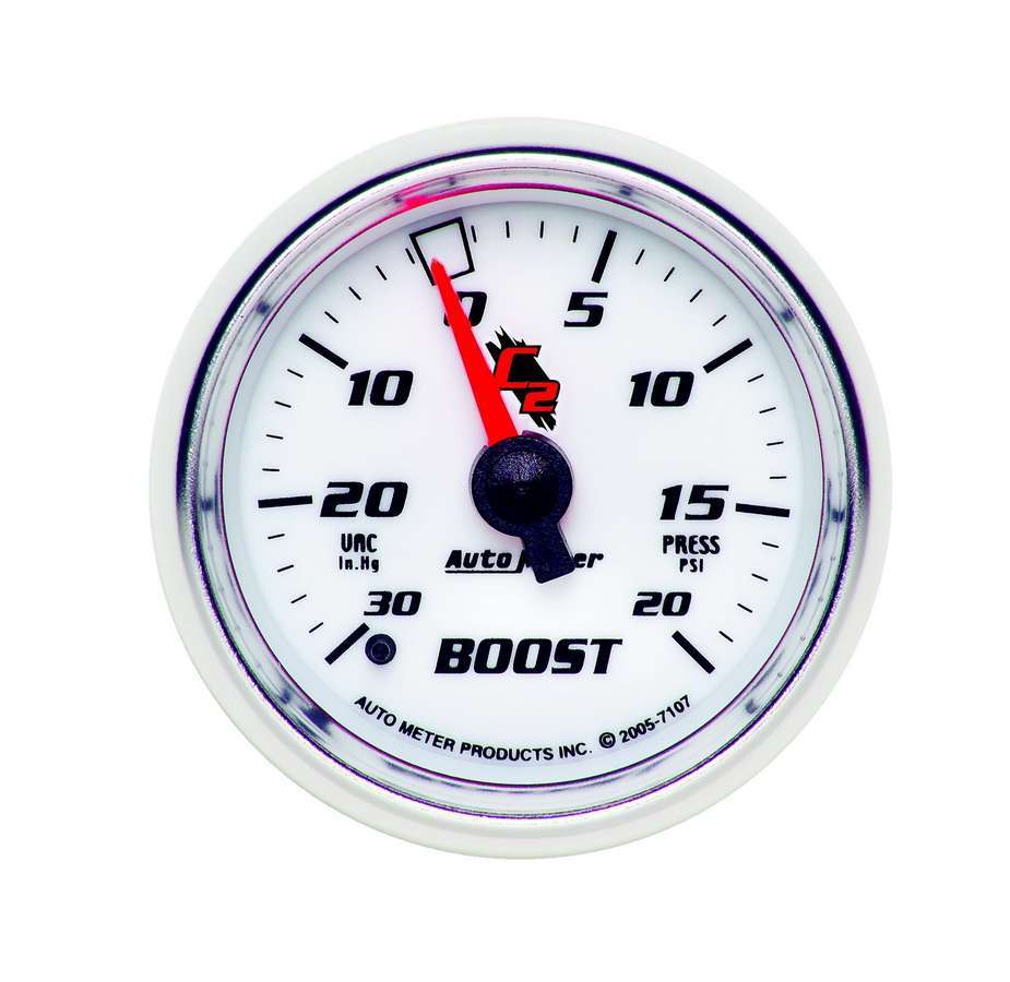 2-1/16in C2/S Boost/Vac Gauge 30in Hg/20psi