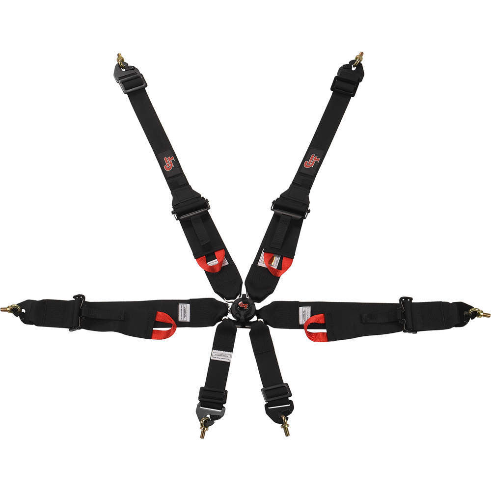 6pt Harness Camlock HNR Indiv P/U Black  FIA