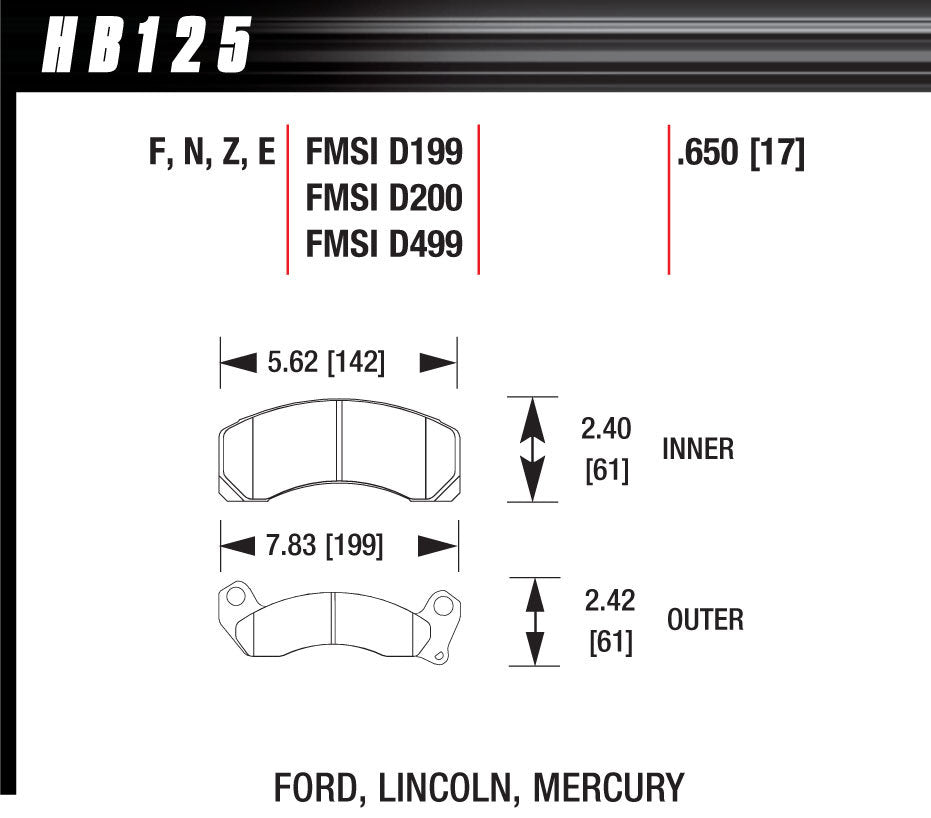 Brake Pads Blue 9012 Ford