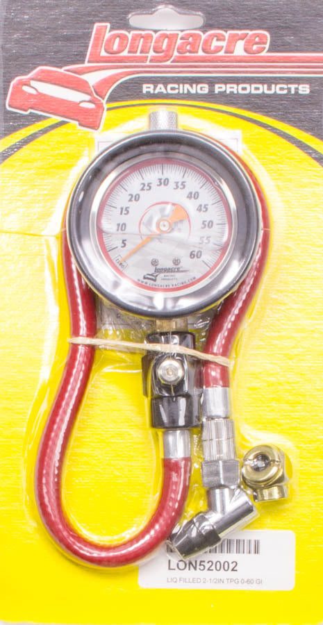 Tire Gauge 0-60PSI 2.5in GID Liquid Filled