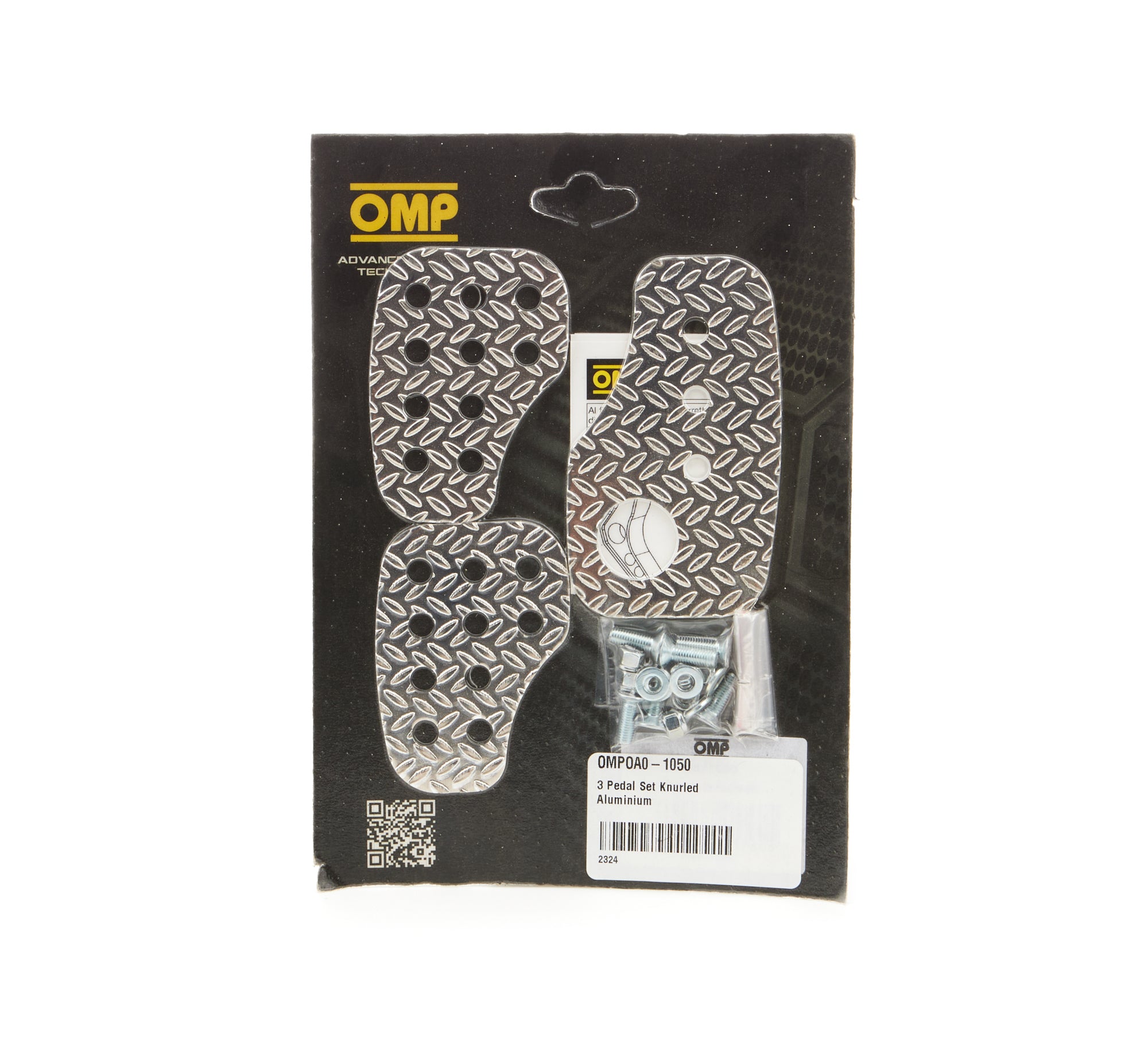 3 Pedal Set Knurled Aluminium