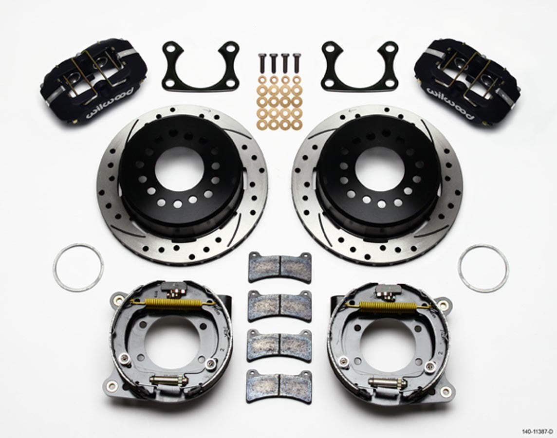 Rear Disc Brake Kit Big Ford Drilled w/Park Brk