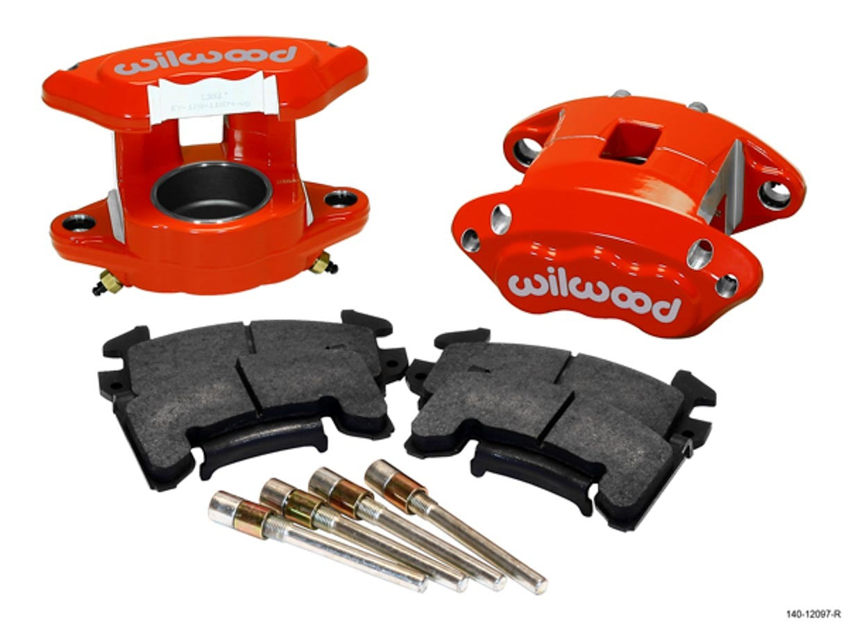 Front Caliper Kit D154 / Metric GM Red w/Pads