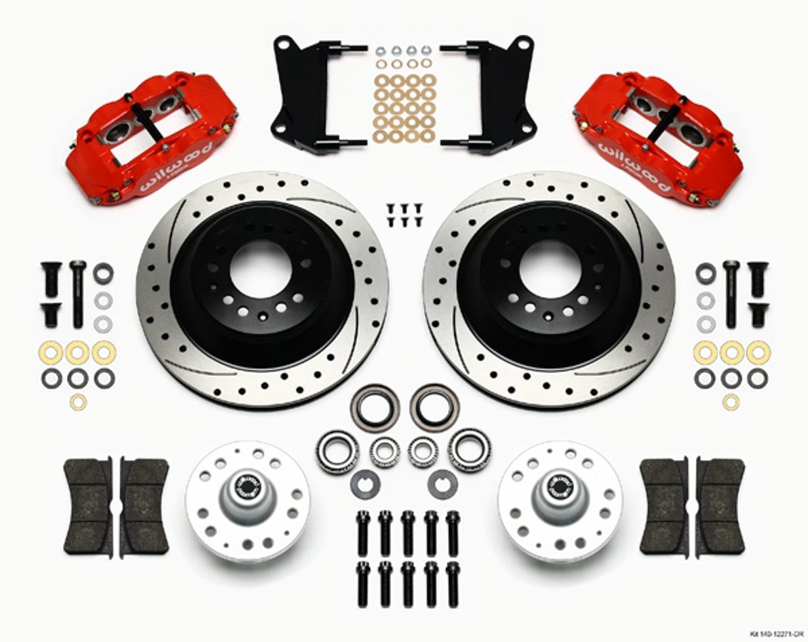 Front Disc Brake Kit Red 67-72 Camaro Nova 12.88