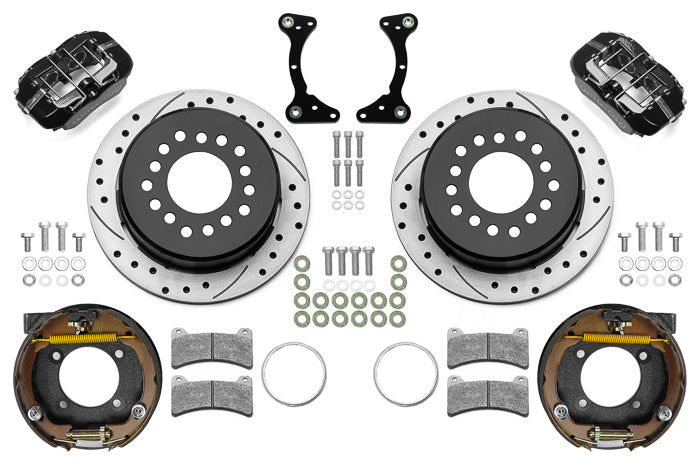 Brake Kit Rear Black FDP Drilled 11in GM G Body