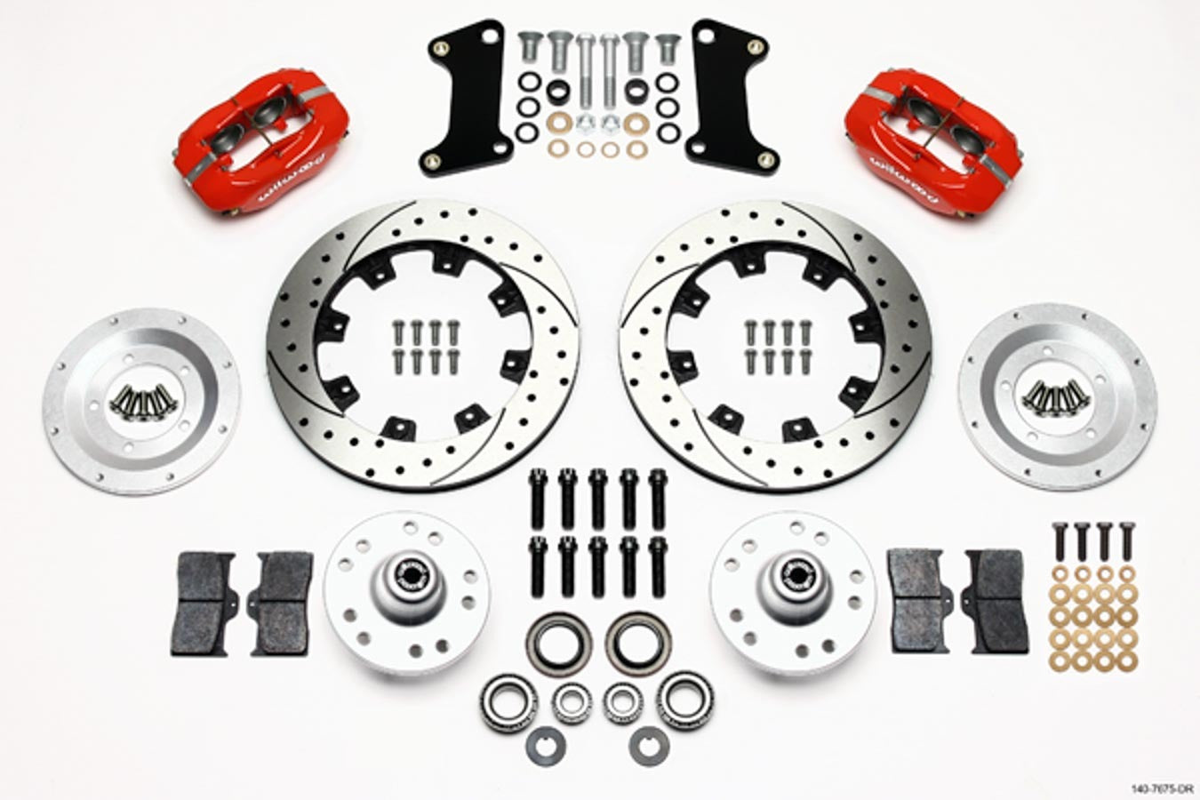 Front Brake Kit 67-72 Camaro Nova Red Calipers